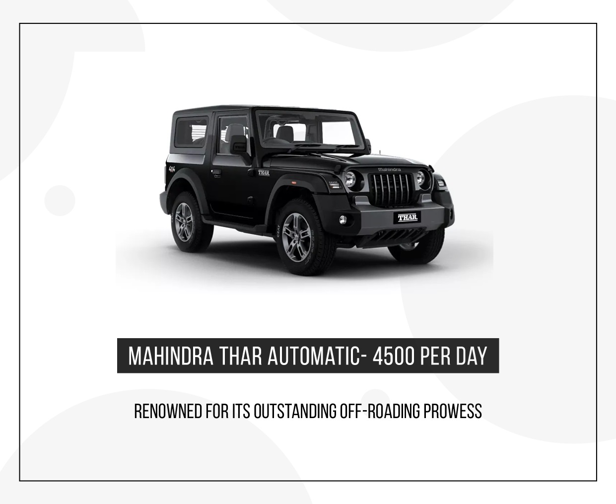 Mahindra Thar Automatic